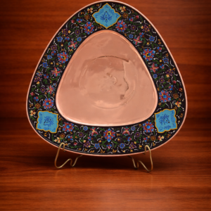 Triangle Minakari Enamel Copper Plate