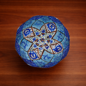 Blue Enamel (Minakari) Copper Bowl