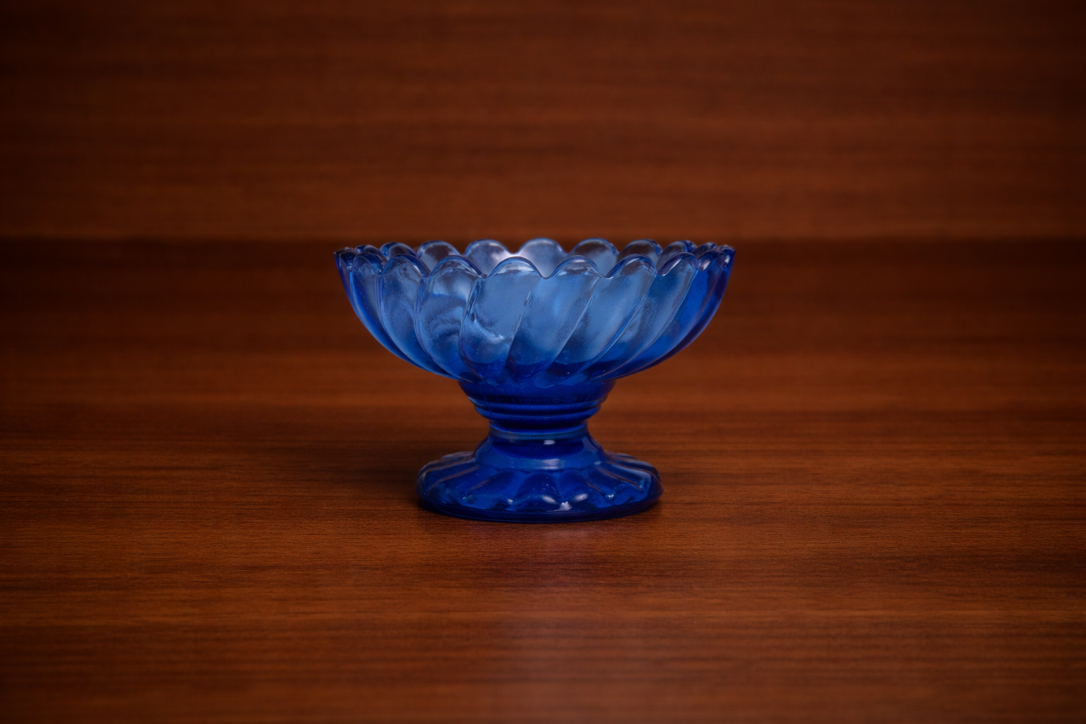 Small Blue Glass Candy Bowl