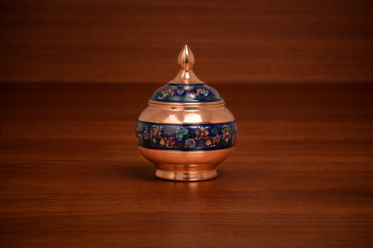 Small Enamel (Minakari) Copper Candy Bowl