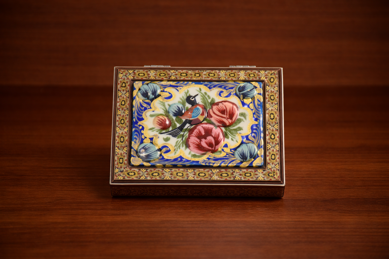 Blue Persian art Jewelry Box