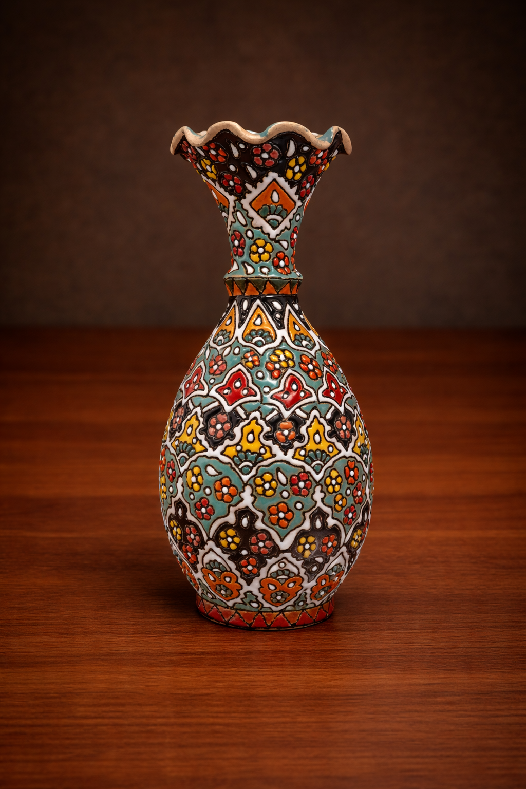 Enamel(Minakari)Pottery Vase
