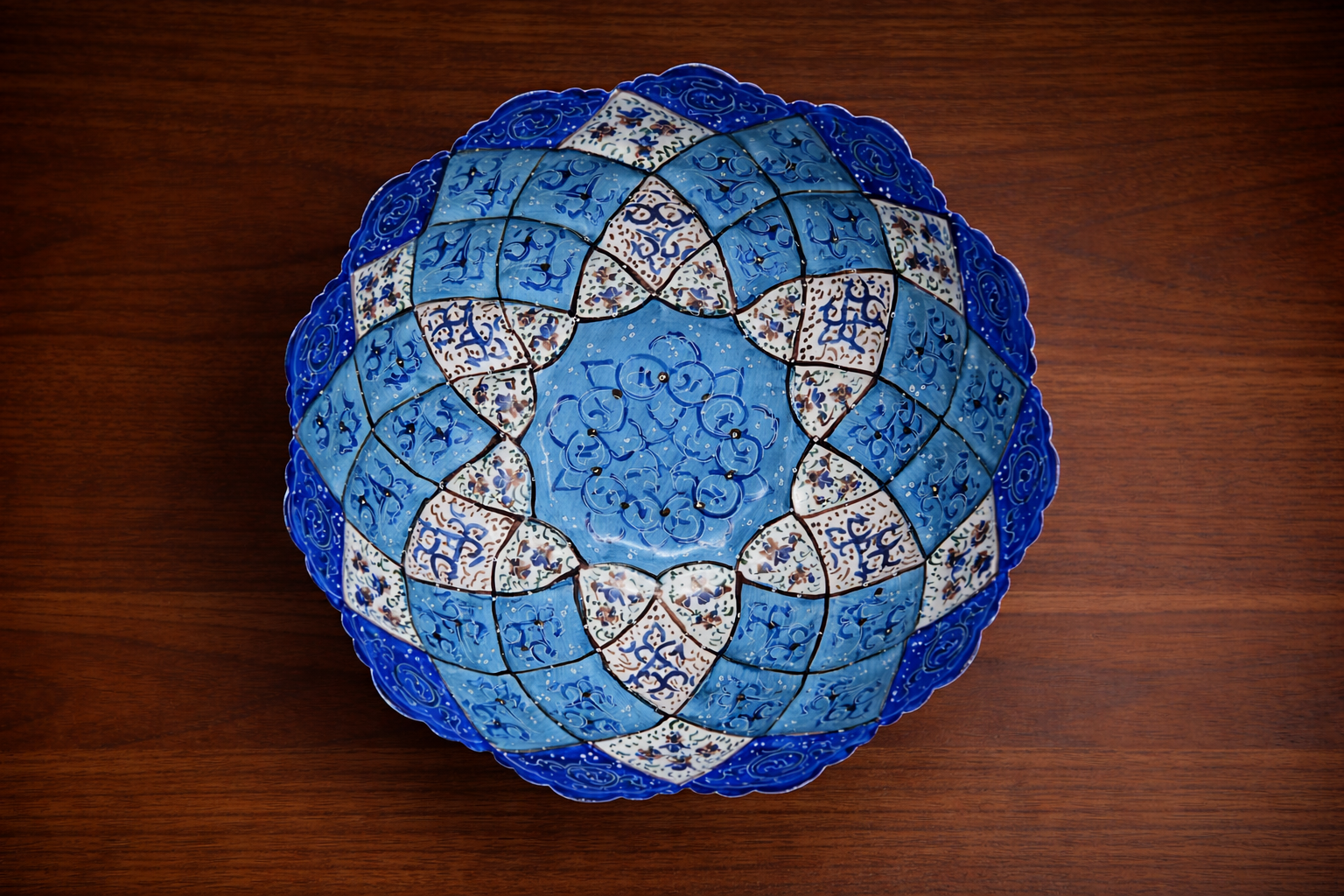 Blue Enamel (Minakari) Bowl - Image 2